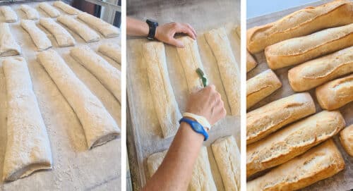 Les différentes étapes de la fabrication d'une baguette classique (